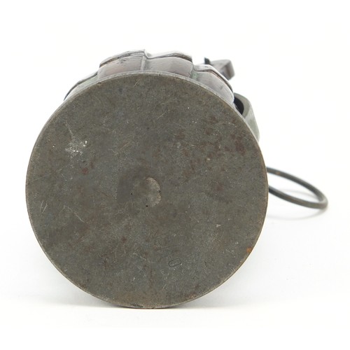 665 - Military interest grenade table lighter, 9.5cm high