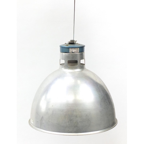 2010 - Industrial aluminium light pendant, 42cm high