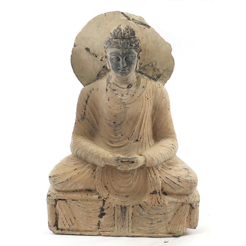 228 - 2nd/3rd century Northwest Indian stone carving of Gandhara Buddha, Kushan Period, Ancient Region of ... 