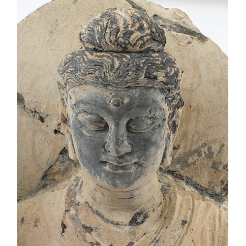 228 - 2nd/3rd century Northwest Indian stone carving of Gandhara Buddha, Kushan Period, Ancient Region of ... 