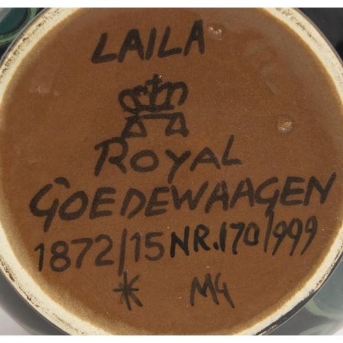 179 - Royal Goedewaagen, Laila vase hand painted with stylised flowers, numbered 1872/15 170/999 to the ba... 