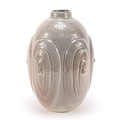 78 - Lude, continental Art Deco pottery vase, 21.5cm high