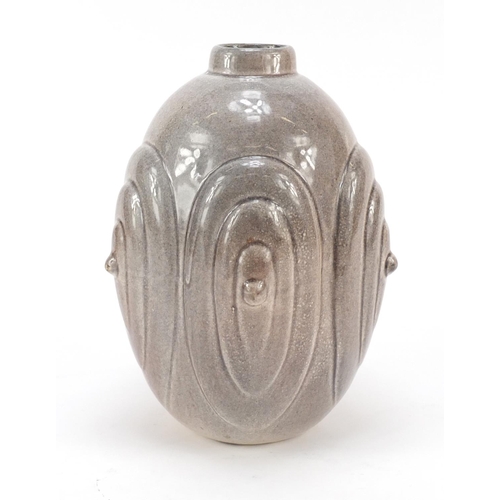 78 - Lude, continental Art Deco pottery vase, 21.5cm high