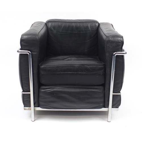 1530 - Le Corbusier design LC2 armchair, 65cm high