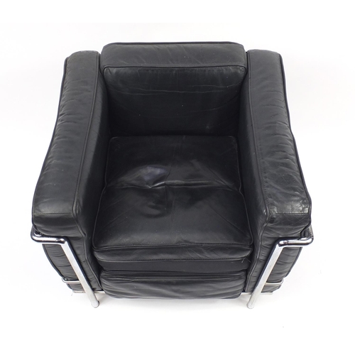 1530 - Le Corbusier design LC2 armchair, 65cm high