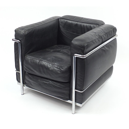 1531 - Le Corbusier design LC2 armchair, 65cm high