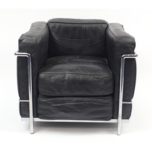 1531 - Le Corbusier design LC2 armchair, 65cm high