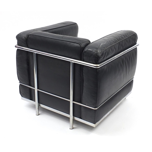 1529 - Le Corbusier design LC2 armchair, 65cm high