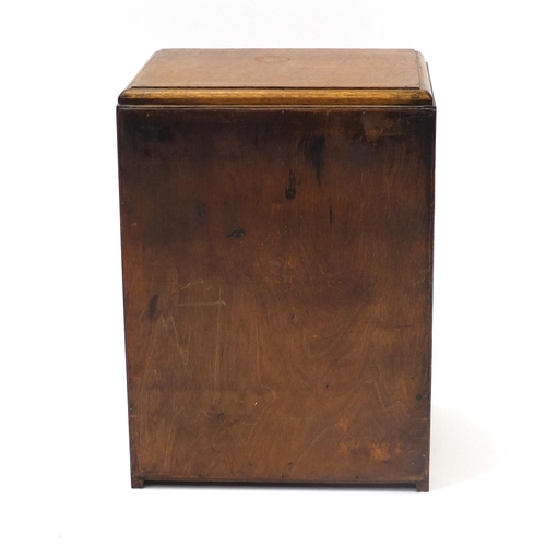 1534 - Art Deo oak coal box, 54cm H x 39cm W x 31cm D