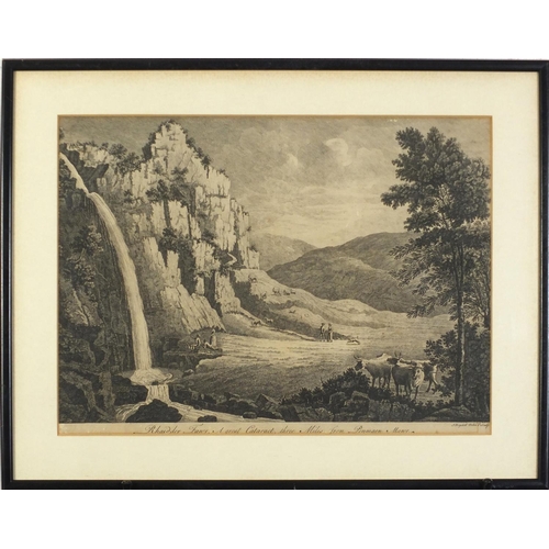 525 - Five 18th century etchings including a pair after Claude le Lorrain from the original drawings in th... 