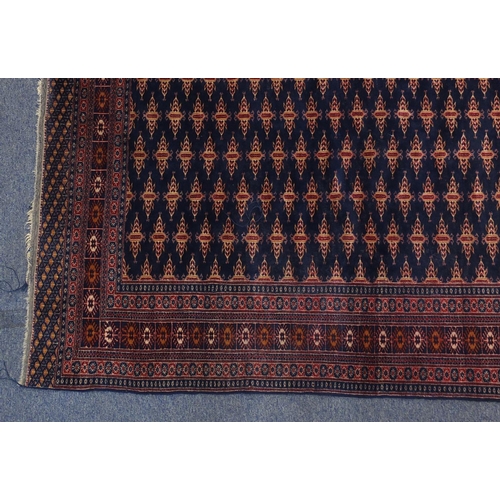 1546 - Rectangular Persian part silk Turkmen rug, 182cm x 127cm