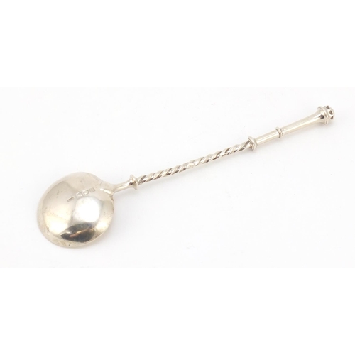 3044 - Sandhelm Bros, Arts & Crafts silver spoon, London 1913, 19cm in length, 45.0g