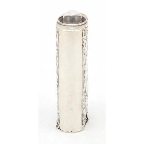 3025 - British Ever Ready Elecric Co, George V silver torch engraved with foliage, inscribed MAR 1913, 7cm ... 