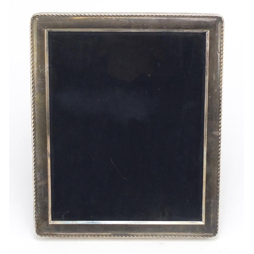 3027 - W I Broadway & Co, large silver easel photo frame, Birmingham 2000, 29.5cm x 24.5cm