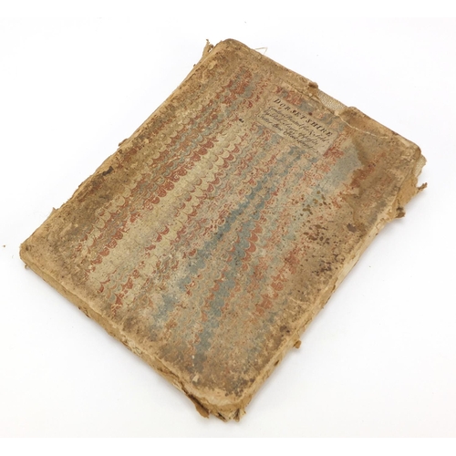 1266 - Emmanuel Bowen, 18th century Dorsetshire hand coloured folding map  with slip case, 70cm x 55.5cm