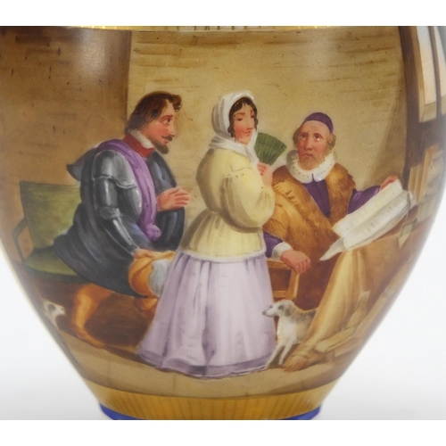 97 - 19th century Continental porcelain cup in the style of Vienna, finely hand painted with a panel of t... 