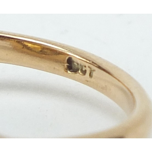 2371 - Large 9ct gold citrine ring, size M, 7.6g