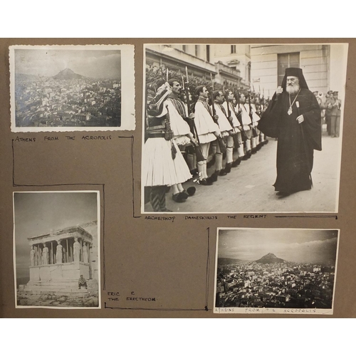 2050 - British military World War II black and white photographs and ephemera, predominantly of Greece and ... 