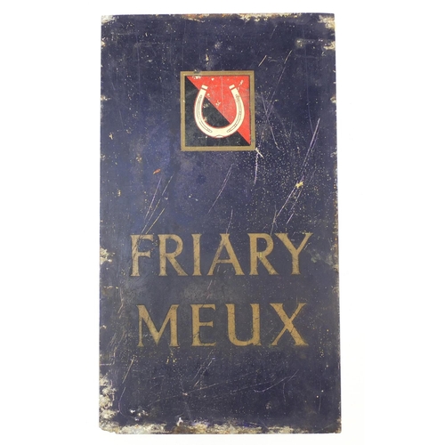 1090 - Vintage Friary Meux breweriana advertising tin sign,  52.5cm x 30cm