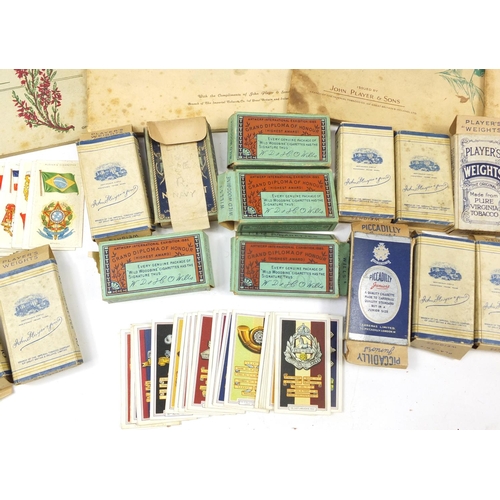 1261 - Collection of vintage cigarette and silk tea cards, predominantly with Players Weights and Will's Wo... 