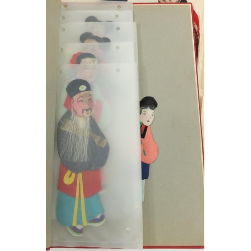 3730 - Vintage Chinese cut outs, some arranged in an album