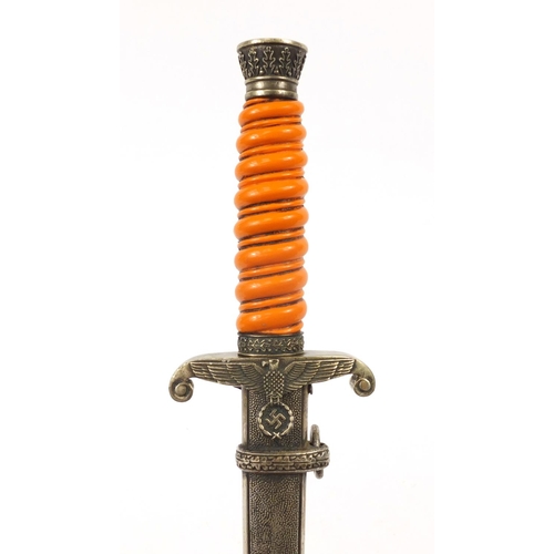 2136 - German military interest army type dagger with scabbard, impressed Paul Weyersberg & Co to the steel... 