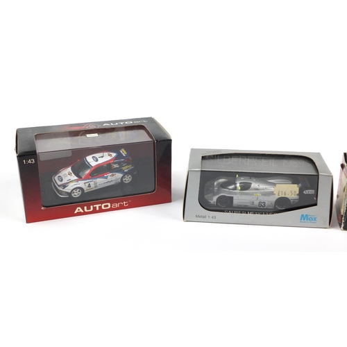 1762 - Four die cast vehicles with boxes including Auto Art and Max models