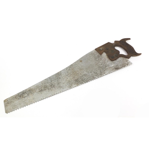 1092 - Large Spear & Jackson of Sheffield advertising saw shop sign, inscribed Spearior, 140cm in length