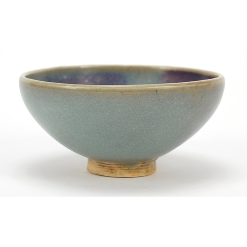 512 - Chinese stoneware Jun type bowl, 9.5cm in diameter