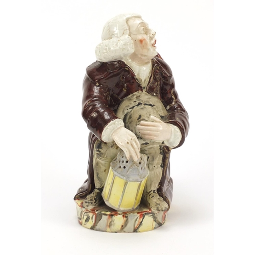 492 - Early 19th century Ralph Wood type Toby jug of George Whitefield, 23cm high