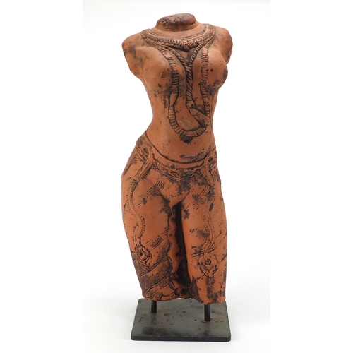 1008 - Modernist torso of a female, 48cm high