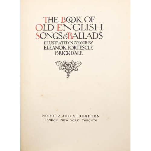 991 - The Books of Old English Songs and Ballads, hardback book with plates published Hodder & Stoughton