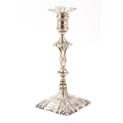 3036 - Hawksworth, Eyre & Co Ltd, Victorian silver candlestick, Sheffield 1901, 25cm high, 664.5g