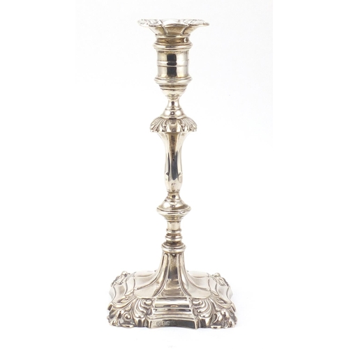 3036 - Hawksworth, Eyre & Co Ltd, Victorian silver candlestick, Sheffield 1901, 25cm high, 664.5g