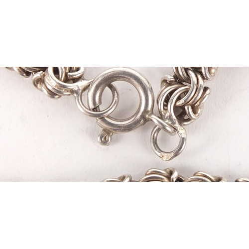 2399 - Five silver bracelets, 80.0g