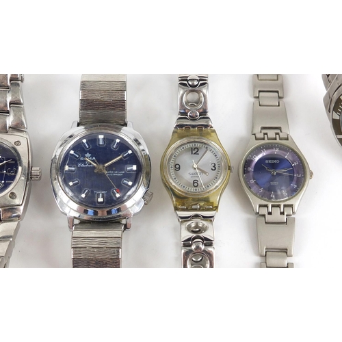 Vintage and later wristwatches including Swatch Roma 25