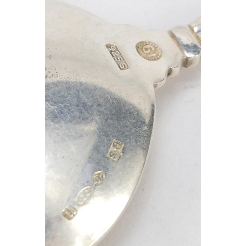 3049 - Johan Rohde for Georg Jensen, Danish silver acorn pattern caddy spoon, London import marks 1928, 10.... 