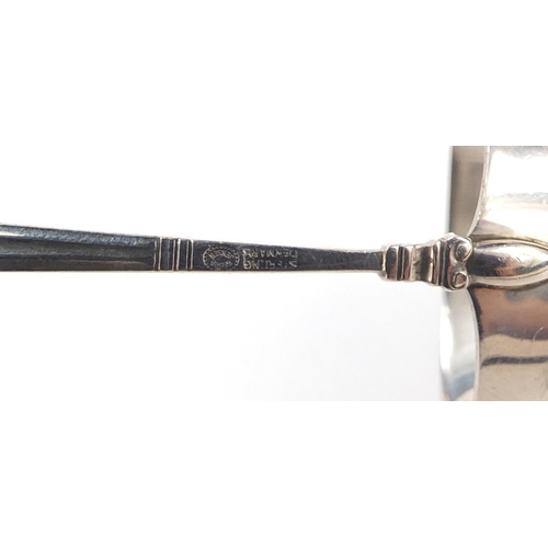 3047 - Johan Rohde for Georg Jensen, Danish silver acorn pattern ladle, 17cm in length, 42.4g