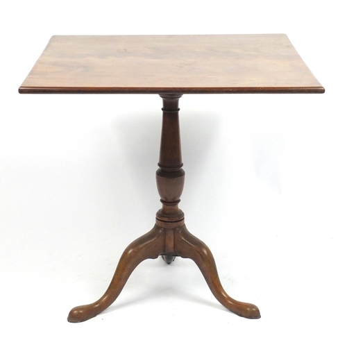 1500 - Victorian walnut tilt top table with tripod base, 72cm H x 75cm W x 75cm D