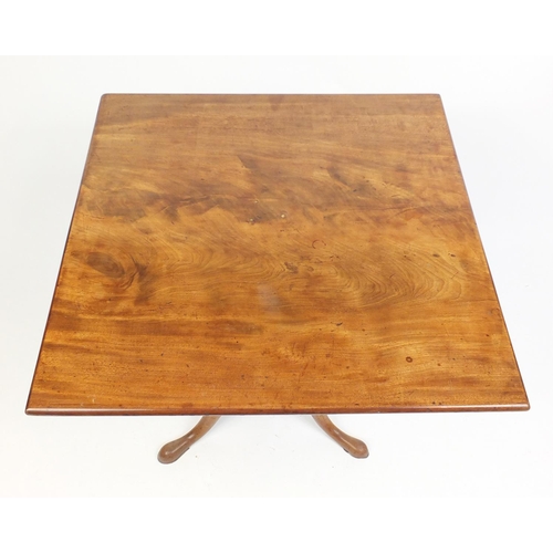 1500 - Victorian walnut tilt top table with tripod base, 72cm H x 75cm W x 75cm D