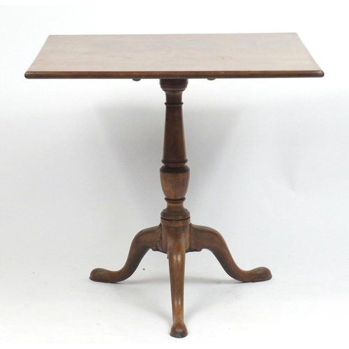 1500 - Victorian walnut tilt top table with tripod base, 72cm H x 75cm W x 75cm D