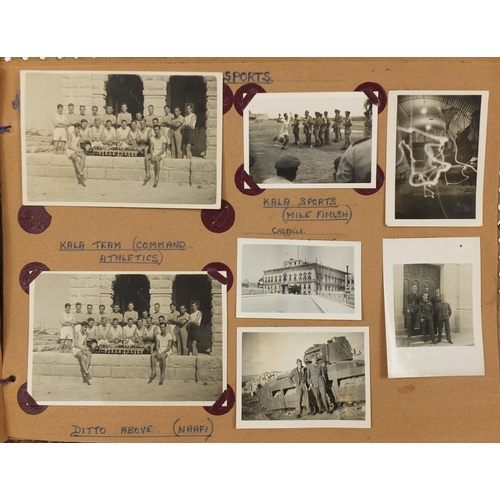 2051 - Two albums of black and white postcards including military examples