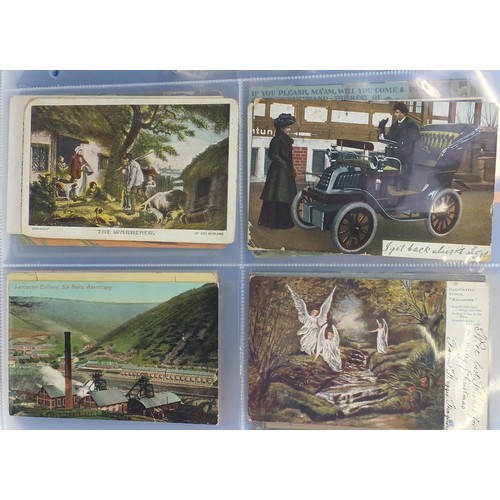 1263 - Good collection of Victorian and later postcards arranged in four albums, predominantly topographica... 