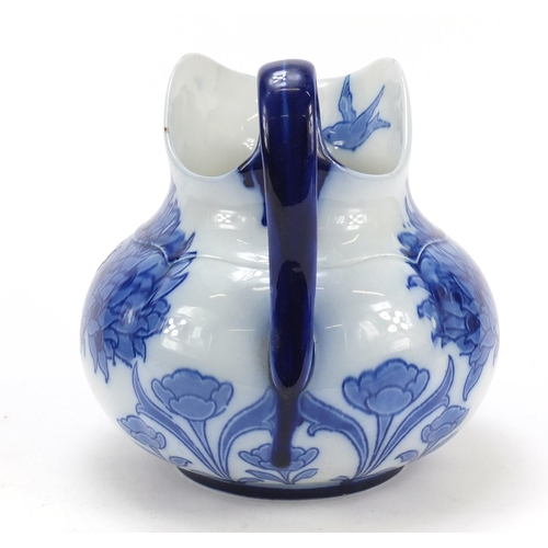 3777 - Royal Crown Derby dish and a Doulton Burslem Tudor  jug, the largest 22.5cm high