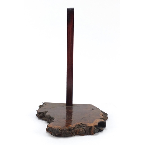 3779 - Burr wood stand, 38cm high