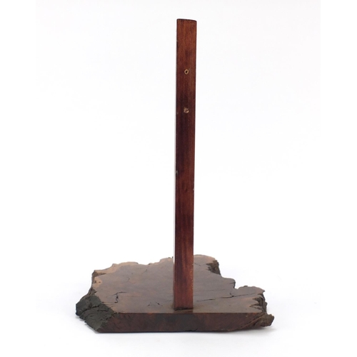 3779 - Burr wood stand, 38cm high