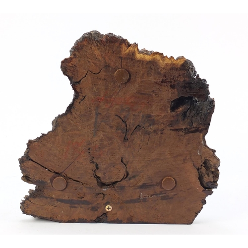 3779 - Burr wood stand, 38cm high