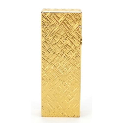 873 - Dunhill gold plated pocket lighter, 6.5cm high