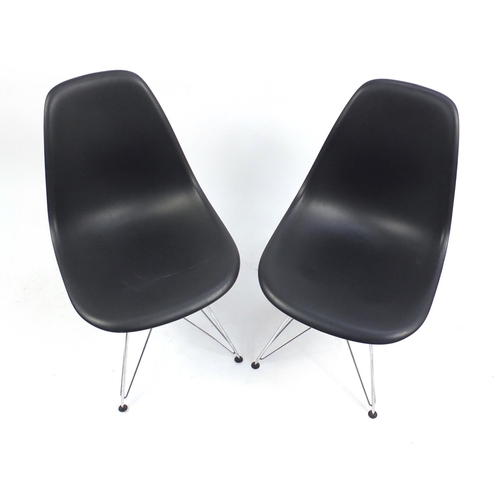 1493 - Pair of Vitra chairs designed by Charles Eames, each 80cm high