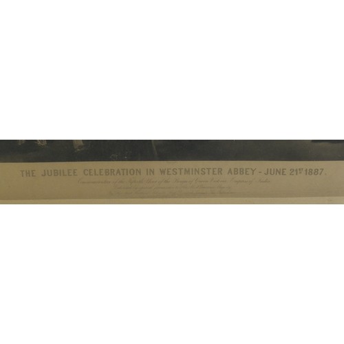 500 - After W E Lockhart - The Jubilee celebration in Westminster Abbey, June 21st 1887, Victorian black a... 